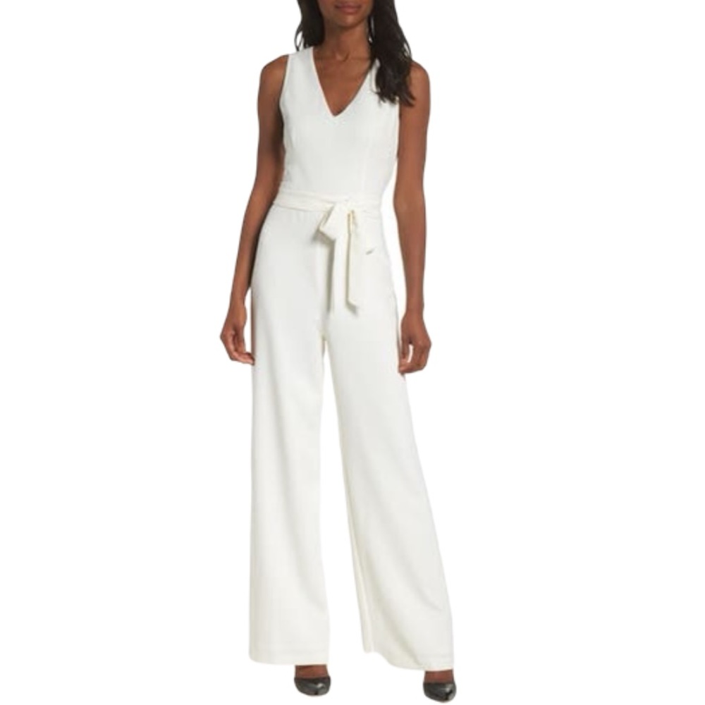 Vince Camuto Tie Front Wide Leg Jumpsuit 2 NWOT